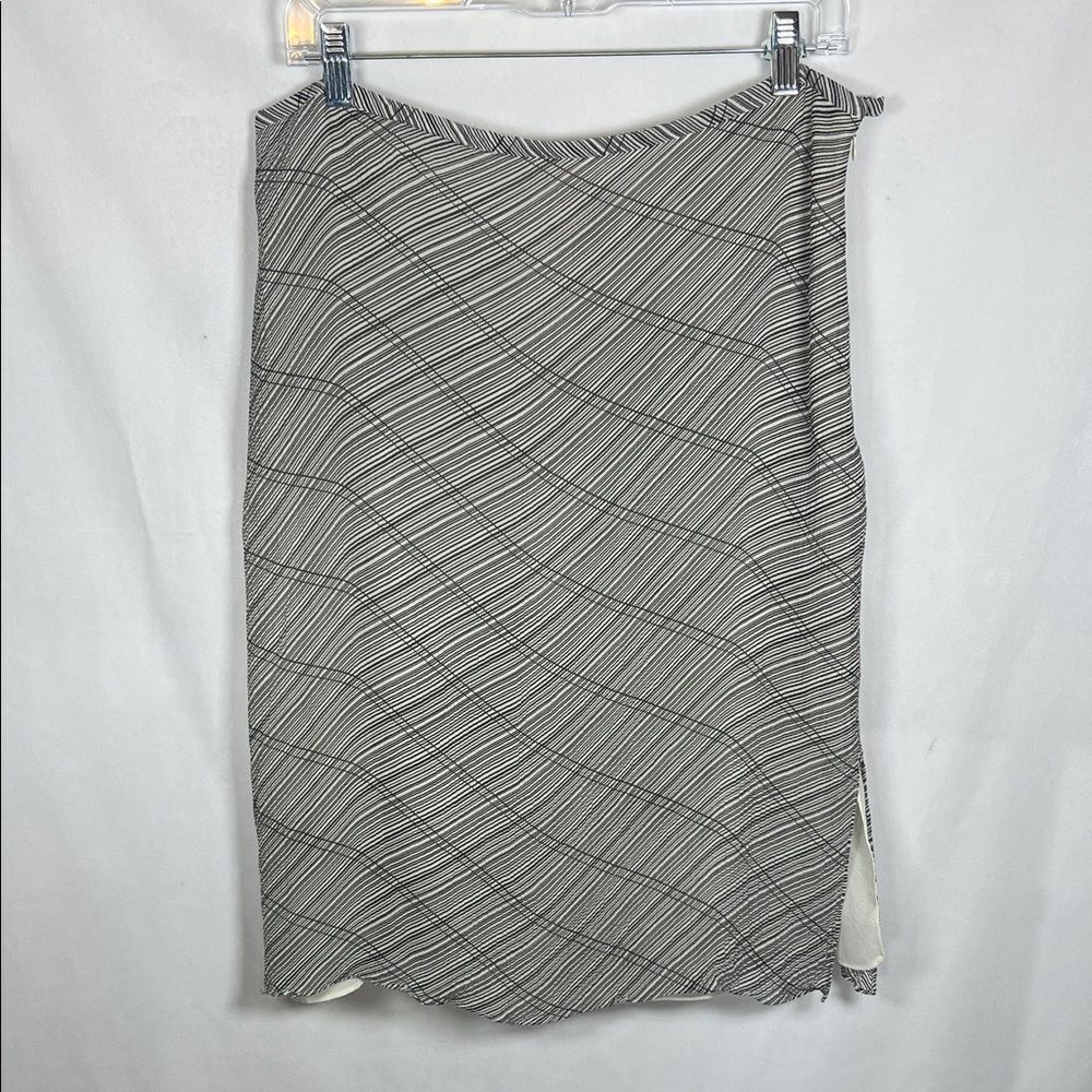 Merona Silk Skirt Stripe Print size L